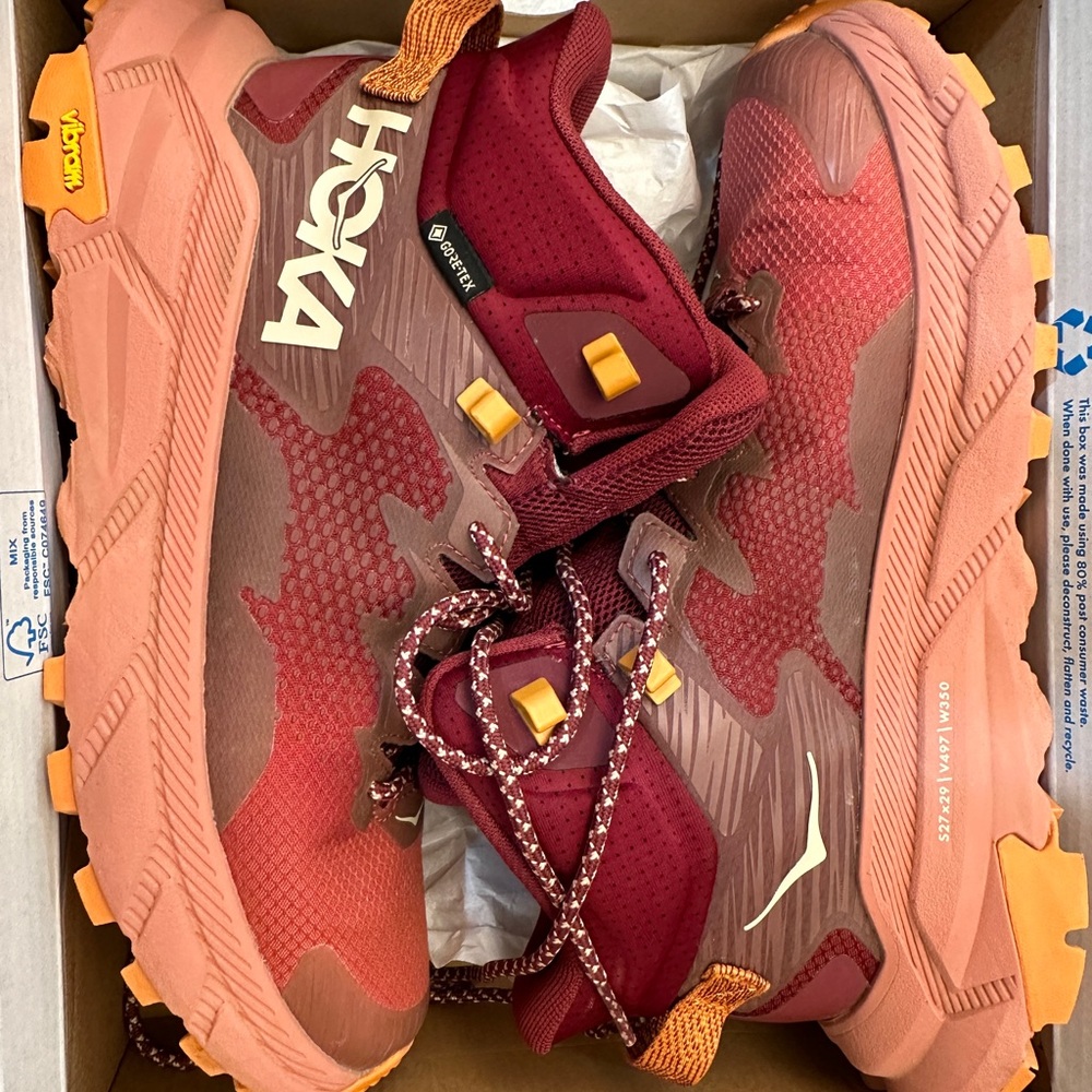 Hoka Trail Code GTX Shoes in Brown
